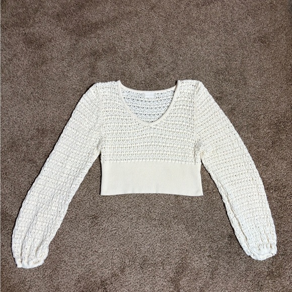 Altar'd State Sweaters - Altar'd State Cream V-Neck Sweater